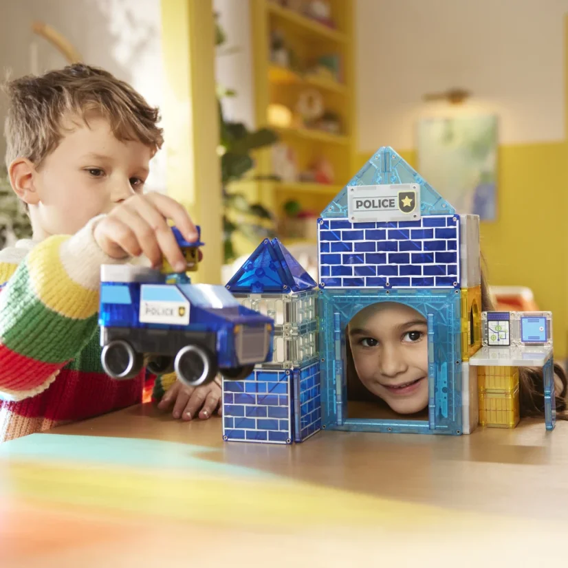 Magna Tiles | Magnetická stavebnice | Police Station 35 dílů