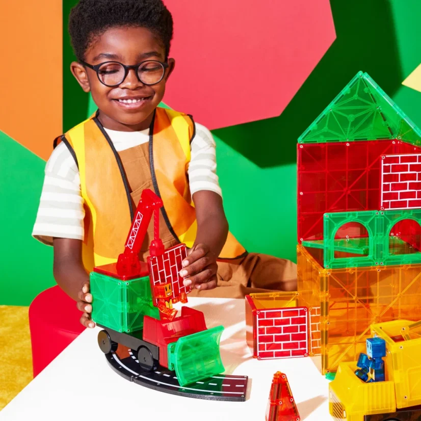 Magna Tiles | Magnetická stavebnice | Builder XL Trucks 50 dílů
