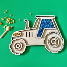 Traktor - tácka pre zmyslové hranie