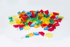 TickiT | Translucent Hollow Pattern Blocks | průsvitné geometrické tvary 180 ks