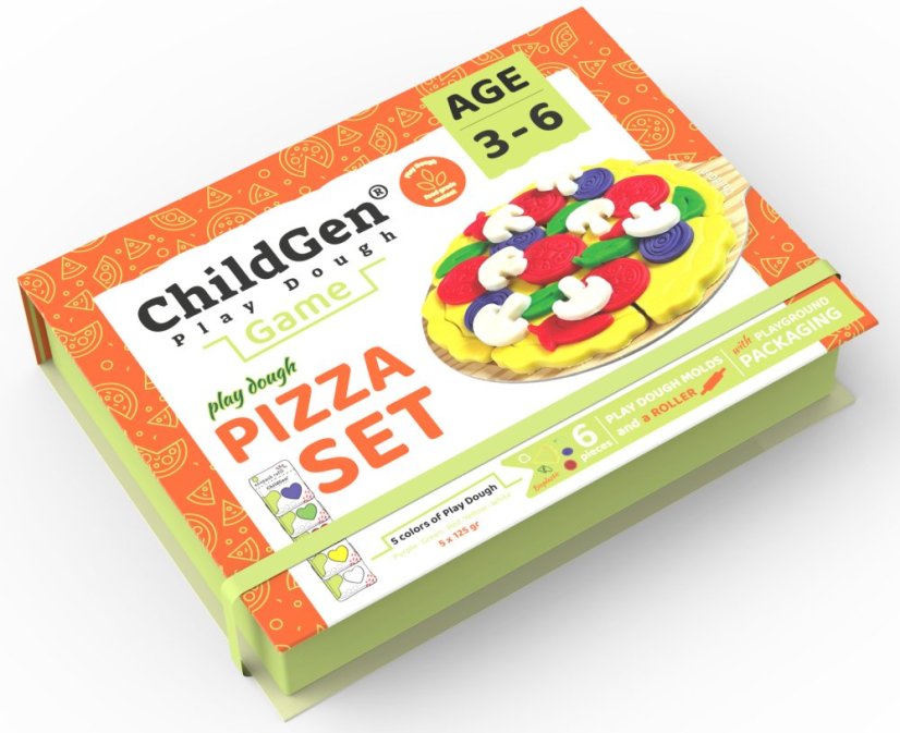 ChildGen | Natural Playdough | Pizza Sada