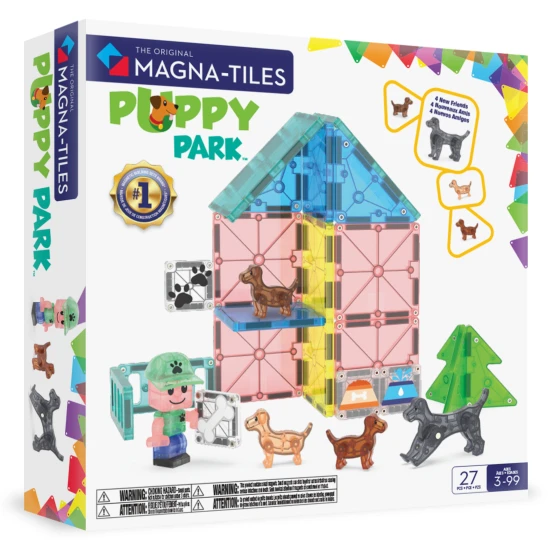 Magna Tiles | Magnetická stavebnice | Puppy Park 27 dílů