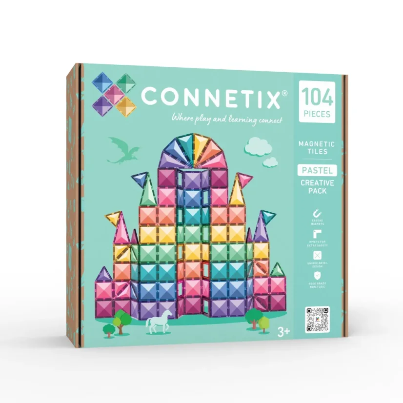 Connetix Tiles | 104 kusov | Pastelová