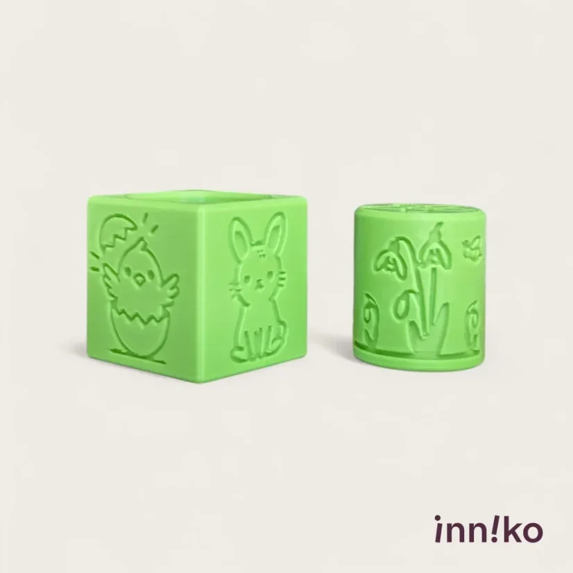 Inniko | Obtiskovací kostka s válečkem 2v1 | Jaro