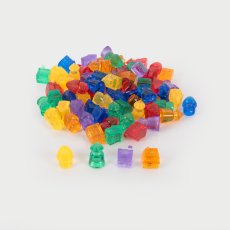 TickiT Průsvitná barevné domečky (72 ks)