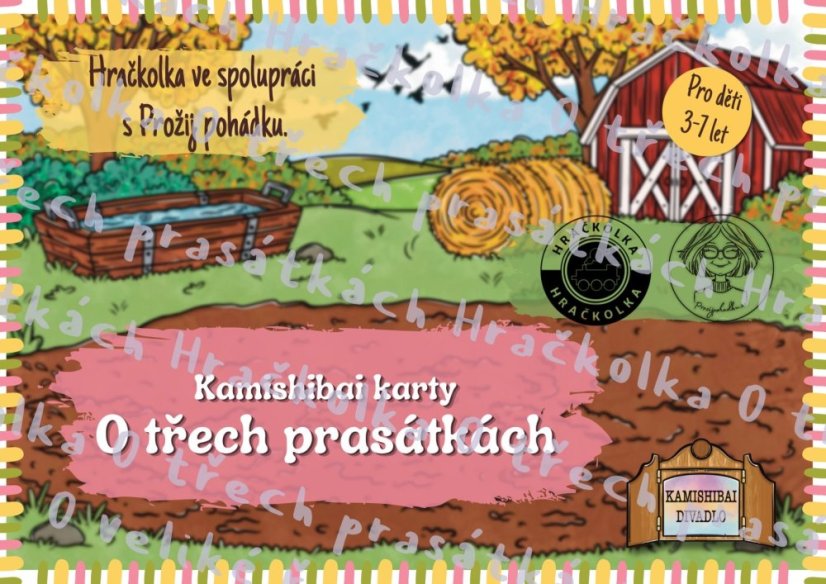 Hračkolka | Karty do divadélka Kamishibai | O třech prasátkách