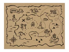 PARTYDECO Párty prostírání Pirátská mapa 40x30 cm, 5ks