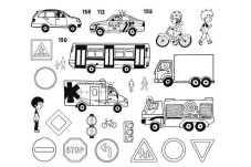 Aladine Stampo MINOS Dětská razítka Dopravní postředky