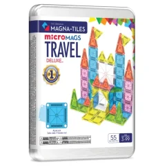 Magna Tiles - Magnetická stavebnice microMAGS Cestovní sada DELUXE 55 dílů