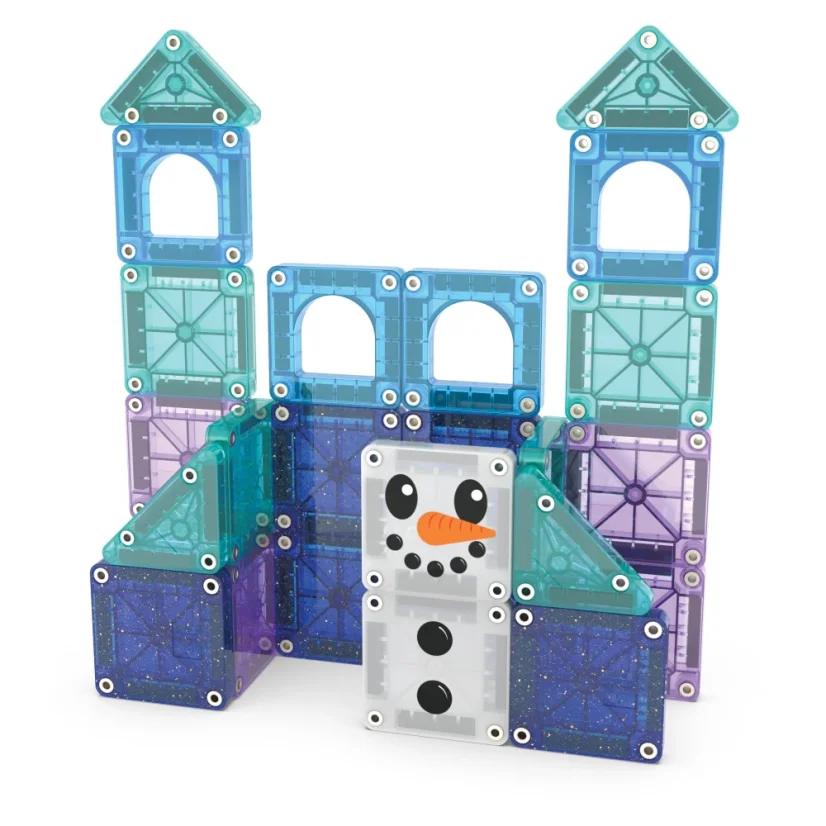 Magna Tiles | Magnetická stavebnice microMAGS | Winter | Cestovní sada 26 dílů