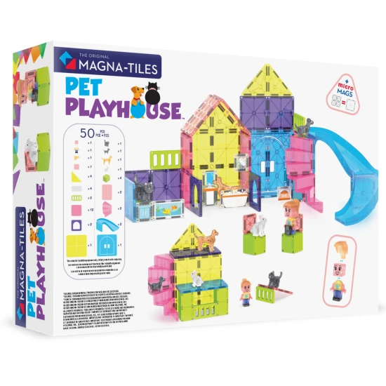 Magna Tiles - Magnetická stavebnice Pet Playhouse 50 dílů