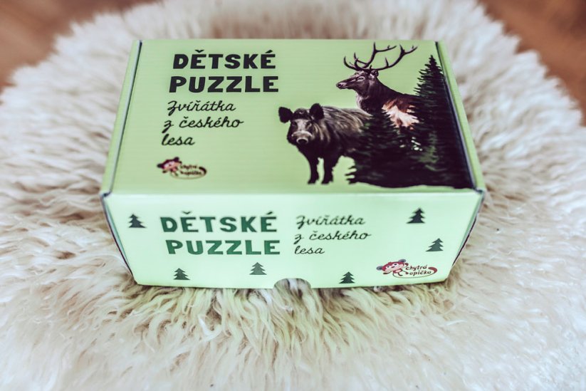 Detské puzzle - Chytrá opička - Zvieratká z českého lesa