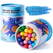 Jar Melo | Jemné voskovky Umývatelné | Glitter 24 ks