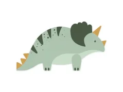 PARTYDECO Párty ubrousky Triceratops 18x10 cm, mix 12ks