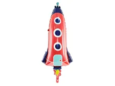 PARTYDECO | Nafukovací fóliový balón | Raketa, 44x115cm, mix