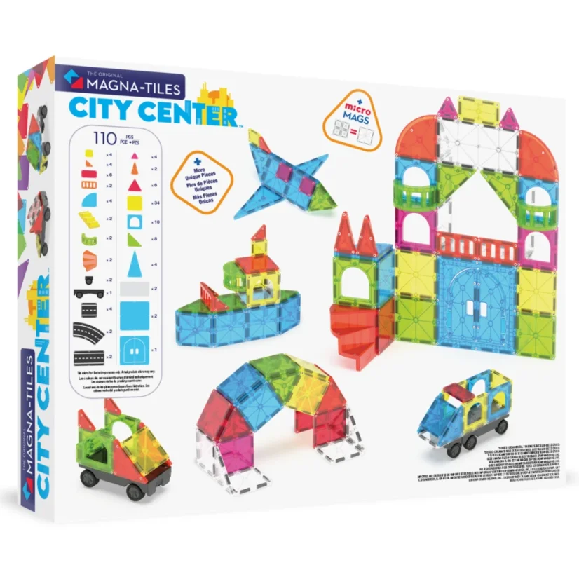 Magna Tiles | Magnetická stavebnice | City Center 110 dílů