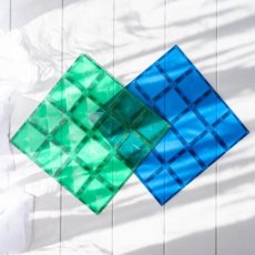 Connetix Tiles - 2 kusy - Blue & Green Pack - základní deska