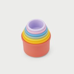 TickIt Stohovacie kelímky SiliSoft (Rainbow) - 7 ks