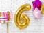 PARTYDECO balón narozeninové číslo 6 - Barva: růžová