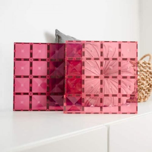 Connetix Tiles - 2 kusy - Pink & Berry Pack - základné dosky