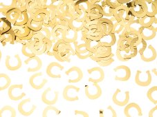 PARTYDECO | Párty Confetti | Podkovy, zlaté, 15g