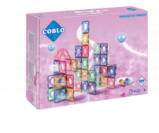 COBLO | Magnetická stavebnica | guličková dráha | 100 dielov | Pastel