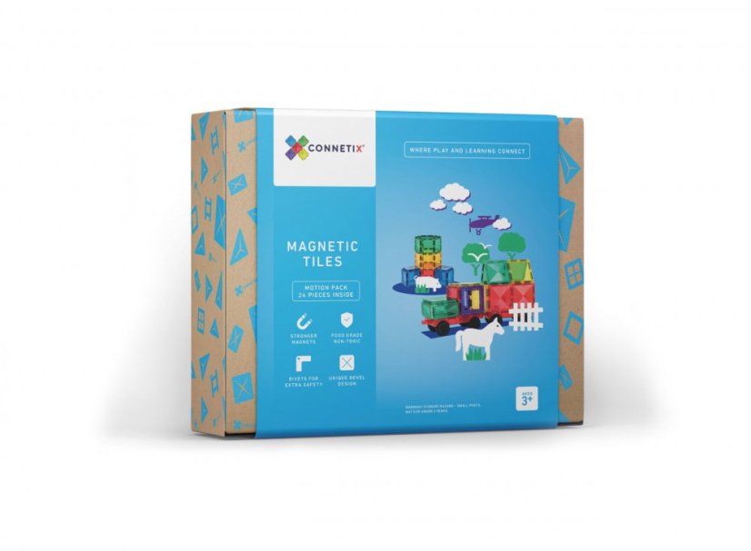 Connetix Tiles | 24 kusů | základ pro auta