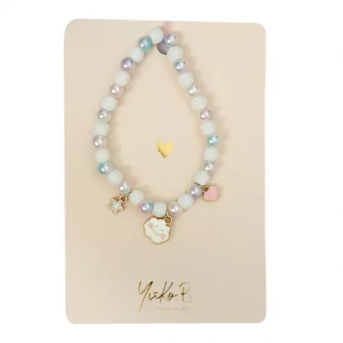 YuKo B. - Náramok perlový Obláčik