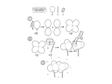 PARTYDECO Sada balónků na narozeninový dort, růžová, 29 cm