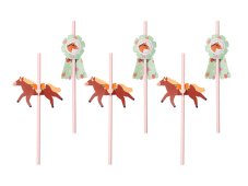 PARTYDECO | Párty brčka | Kone, 19.5 cm, mix 6ks