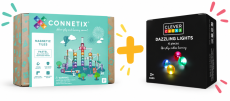 Connetix guľôčková dráha + svietiace guľôčky Cleverclixx | Sada