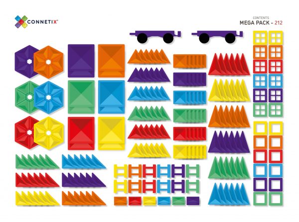 Connetix Tiles | 212 kusů | Rainbow