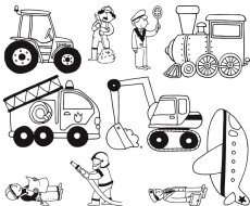 Aladine Stampo MINOS Dětská razítka STROJE