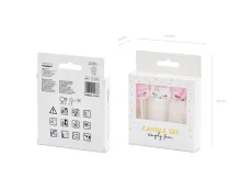 PARTYDECO Svíčky na narozeninový dort, Kočka, 2 cm, mix 6ks