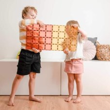 Connetix Tiles - 2 kusy - Lemon & Peach Pastel  - základní deska