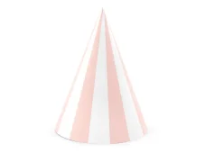 PARTYDECO | Párty klobúčiky | svetlo ružové, 16 cm, mix 6ks