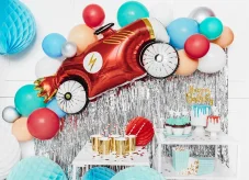 PARTYDECO | Nafukovací fóliový balón | zavodné auto, 111x63 cm