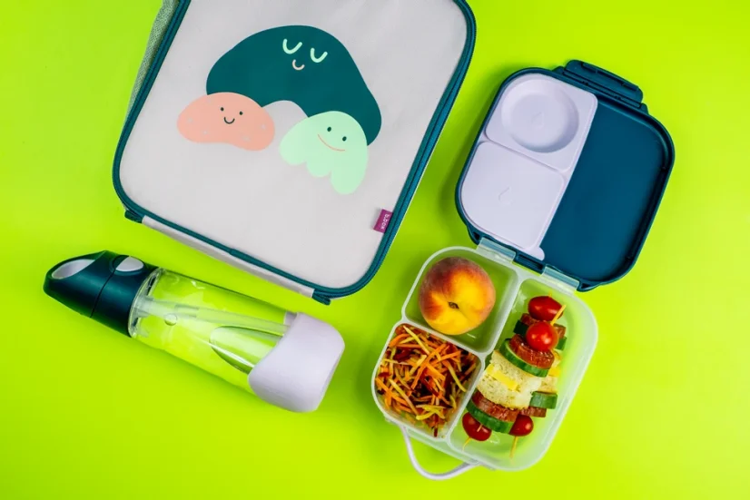 b.box SVAČINOVÝ BOX STŘEDNÍ - INDIGO/RŮŽOVÝ