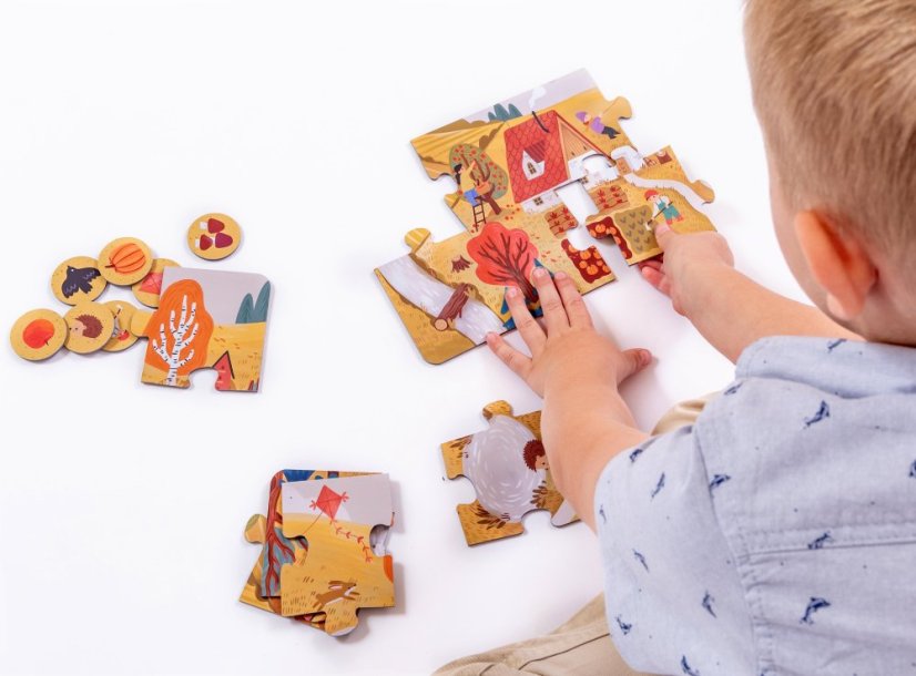 KUKI KUK | Vééľké puzzle loto | Ročné obdobie
