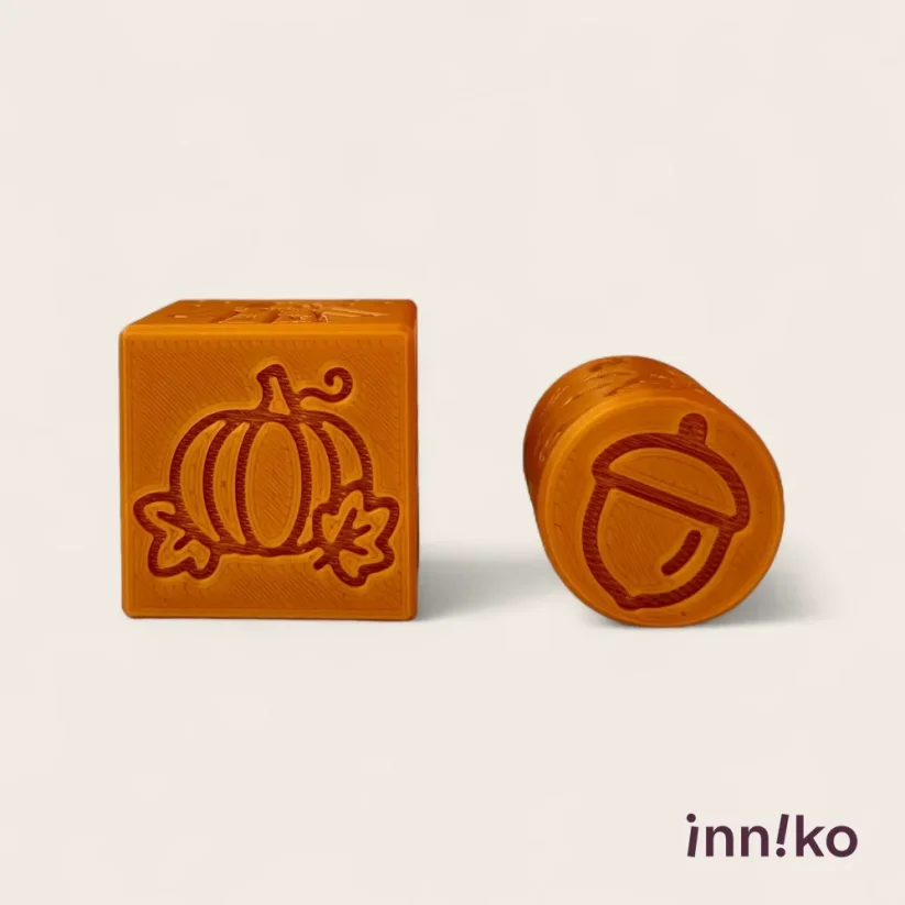 Inniko | Obtiskovací kostka s válečkem 2v1 | Podzim