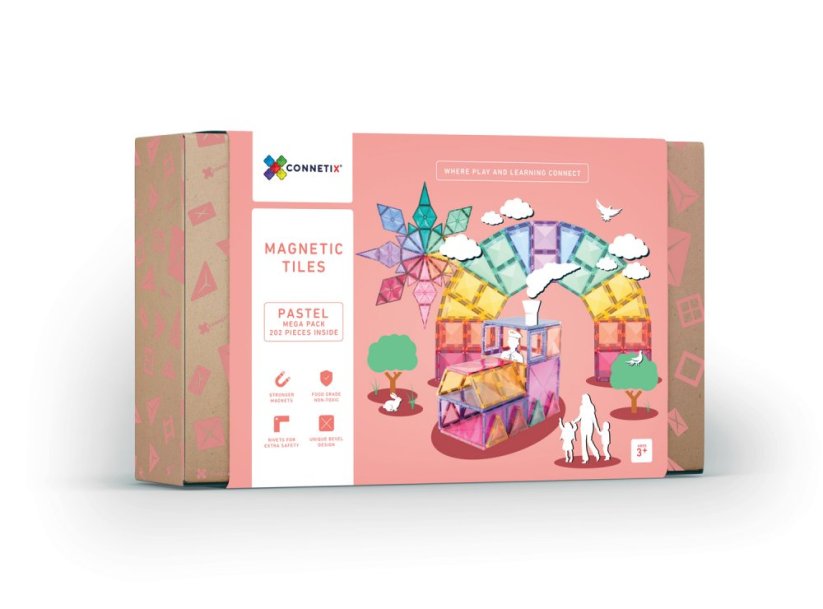Connetix Tiles - 202 kusů Pastelová