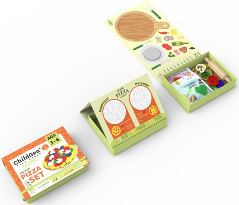 ChildGen | Natural Playdough | Pizza Sada