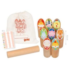 Goki Vikingská hra zvířecí kubb, v bavlněné tašce