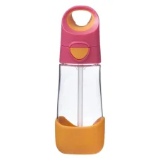 b.box | FĽAŠA NA PITIE SO SLAMKOU 450 ML | RUŽOVÁ/ORANŽOVÁ