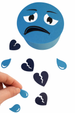 Krmík smutný smajlík s tubusem