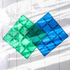 Connetix Tiles | 2 kusy | Blue & Green Pack | základní deska