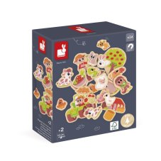 Janod | Drevené magnetky pre deti | Farma 24 ks