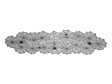 PARTYDECO Ubrus Pavučina, černý, 185x45cm