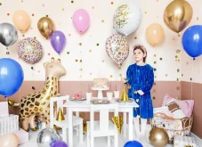 PARTYDECO | Nafukovací fóliový balón | Žirafa, 100x120 cm