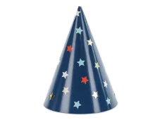 PARTYDECO | Párty klobúčiky | Hviezdy, 16 cm, mix 6ks